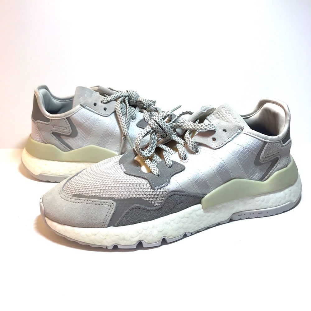 Adidas Nite Joggers Boost White Gray Sz W10.5